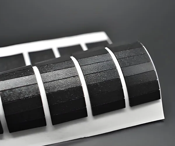 Nested adhesive-backed parts for assembly