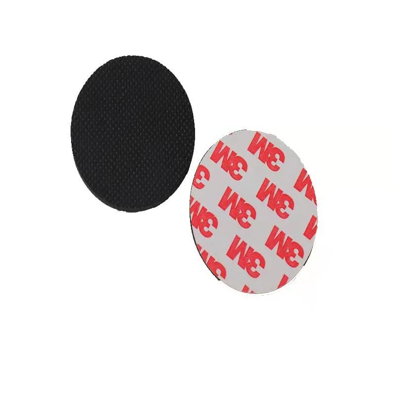 Die-cut rubber pad with adhesive mounting area