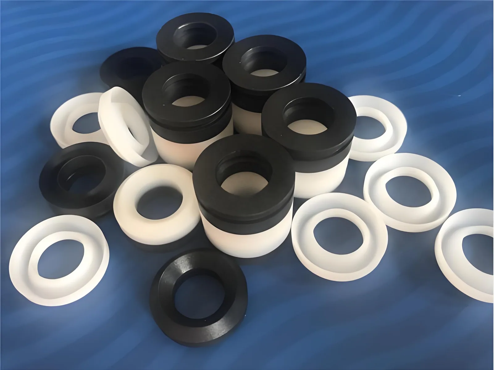 Nested rubber washer sheet