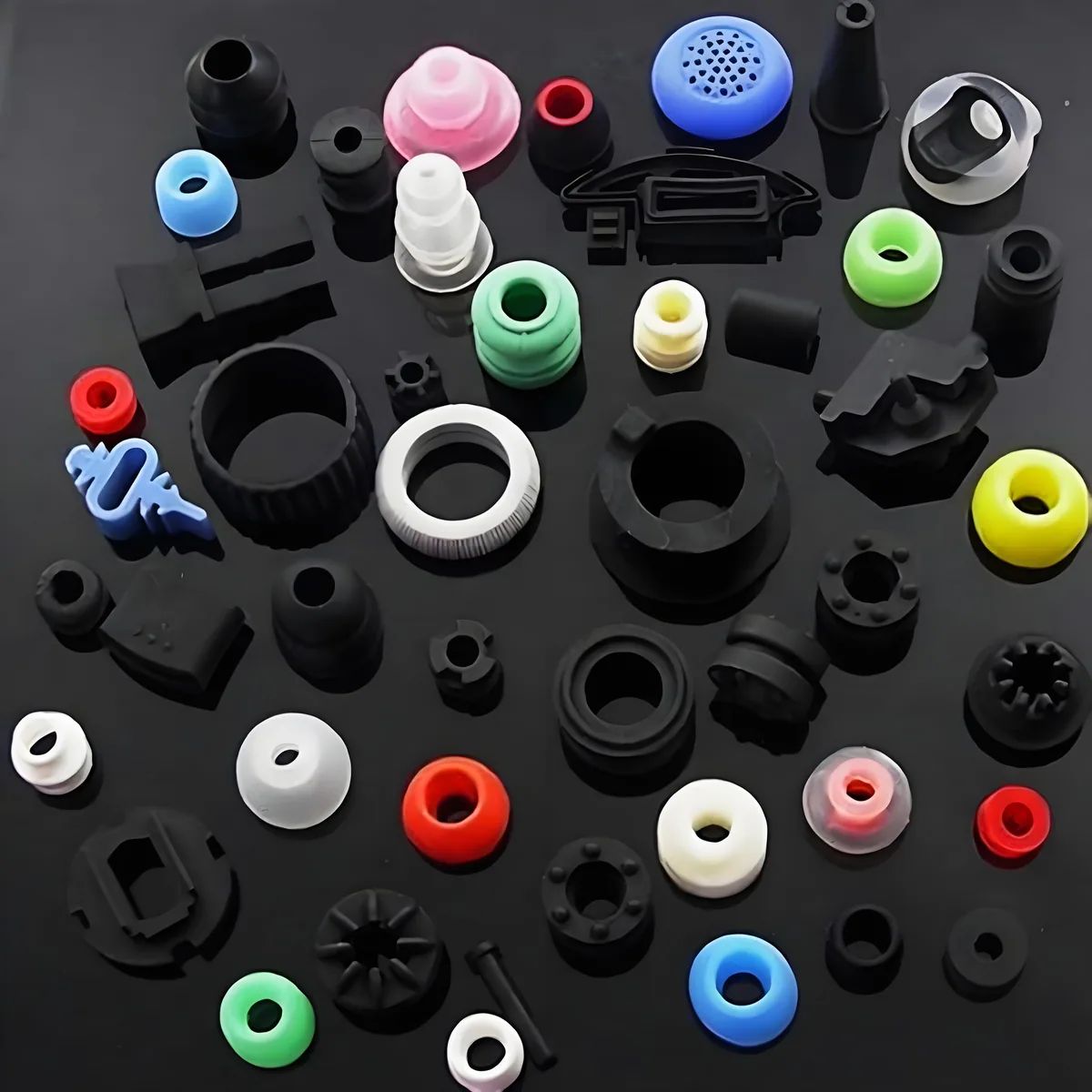 Rubber washer with custom outer profile