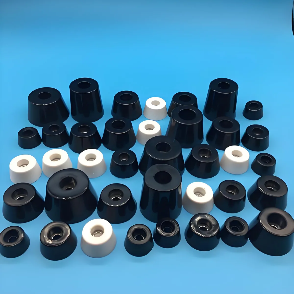 Individual rubber washers for assembly