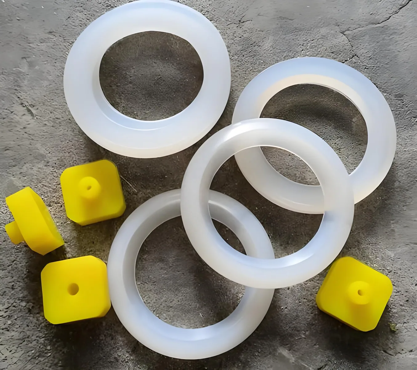 Silicone gasket with precision internal holes